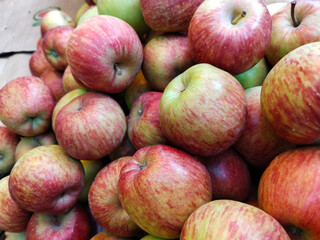 stack of Apple on street vendor shop