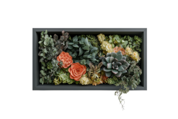 Rustic Shadow Box with Vintage Finish Perfect for Home Decor Isolated on Transparent Background