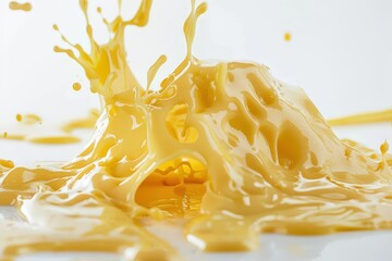 A Golden Splash of Liquid Creates an Abstract Form