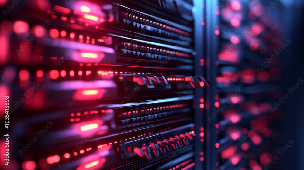 Poster background illustration of a computer network and internet cybersecurity, featuring a vector graphic