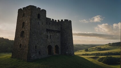 A charming archer tower during the winter transforms into a magical wonderland