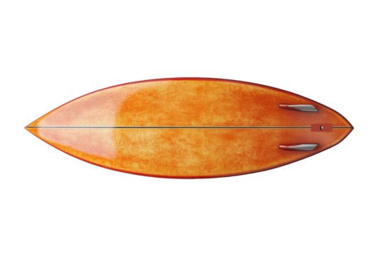 Classic Longboard Surfboard for Smooth Rides and Stylish Designs Isolated on Transparent Background - Powered by Adobe