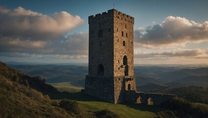 A charming archer tower surrounded by vibrant gardens is a sight to behold in springtime