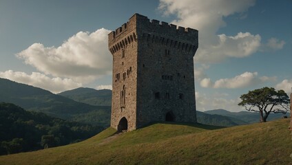 A community spirit thrives around the base of the archer tower