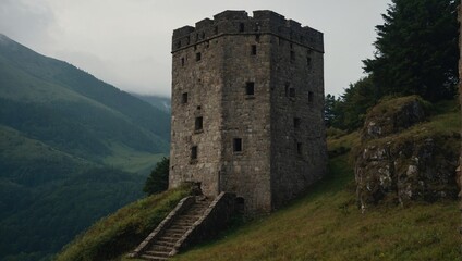 A delightful archer tower during springtime is a sight to behold