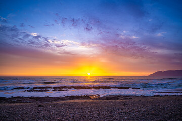 Impressive nuances in the clouds at sunset, Antofagasta, Chile