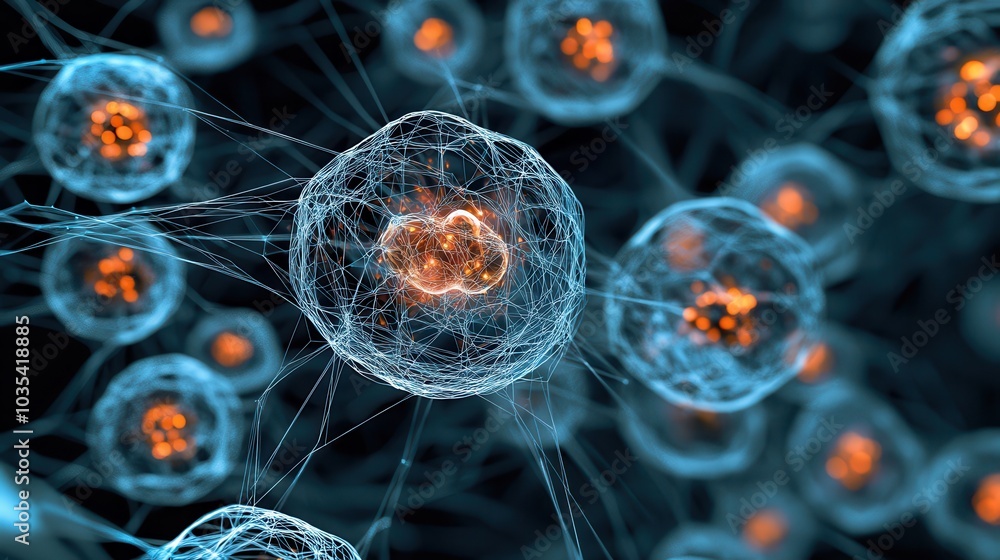 Poster intricate metabolic processes within cellular structures