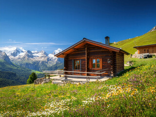 Fototapeta premium mountain lodge