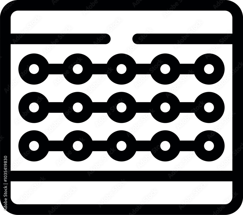 Poster this icon represents an abacus, a traditional calculating tool used for arithmetic calculations
