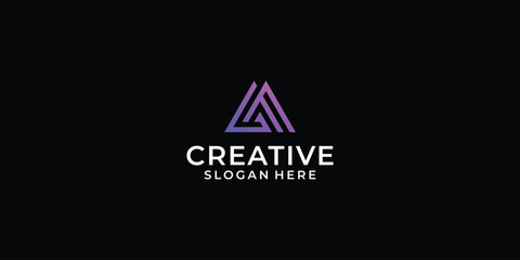 creative letter gf logo