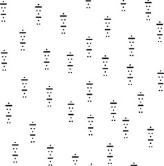 Small short dashes and dots form separate groups.