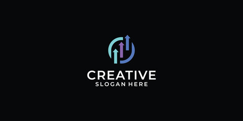 creative trading and arrow logo