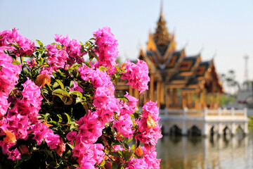 the Aisawan Thiphya-Art Pavilion is a magnificent example of traditional Thai architecture