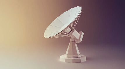 Satellite dish 3d paper cute vector image