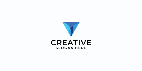letter v colorfull logo