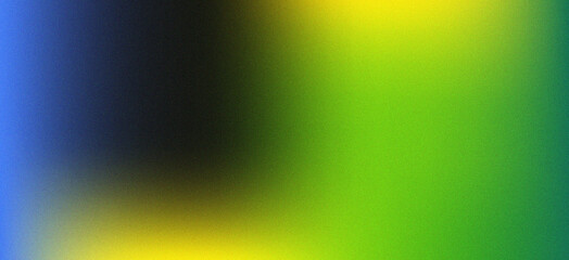 A grainy abstract background with a soft blur blending green, blue, and yellow tones. The vibrant and colorful gradient gives the design a bright, energetic, and dynamic visual appeal.