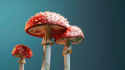 Mushroom photographed on a minimal background, amazing mushroom form. Background still, mushroom dramatic.