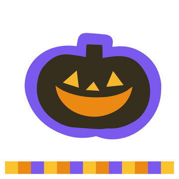 recommend clip art: 笑うのかぼちゃのハロウィンアイコン-6