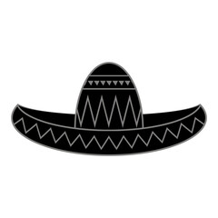 Vector Mexican sombrero with maracas. Cinco de mayo symbol isolated on white background.