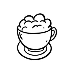 Indulge in a Delicious Creamy Coffee Experience Served in a Stylish and Attractive Cup