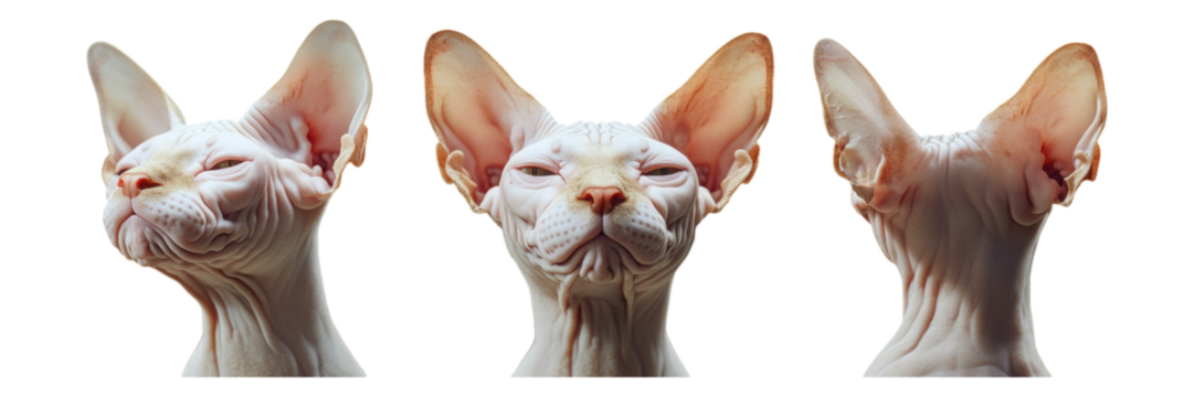 Hairless Cat Portrait   Sphynx Breed  Unique Pet  Funny Animal  Close Up   Funny Face   Ey