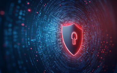 Network information security and data encryption protection technology theme background