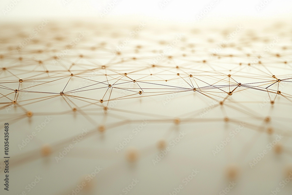 Poster interconnected lines and nodes showing digital connections