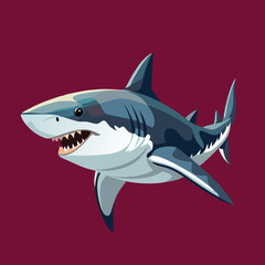 Obraz premium great white shark animal vector design ai eps file download