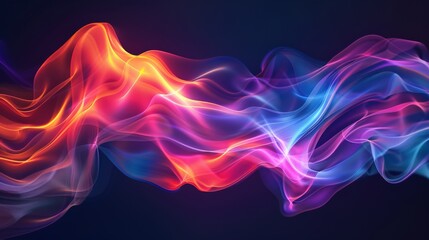 Obraz premium Thermal imaging look with hot and cold areas in a flowing abstract design