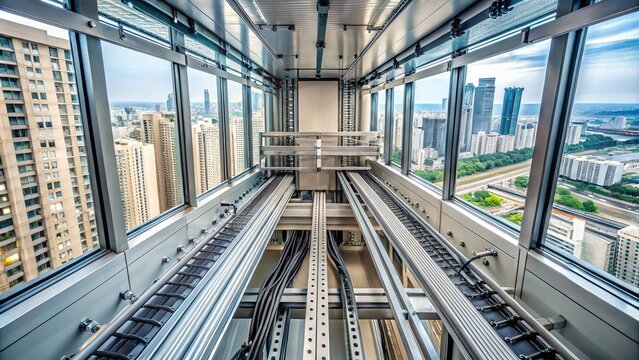 Low voltage electrical busway or busduct system in high rise building interior
