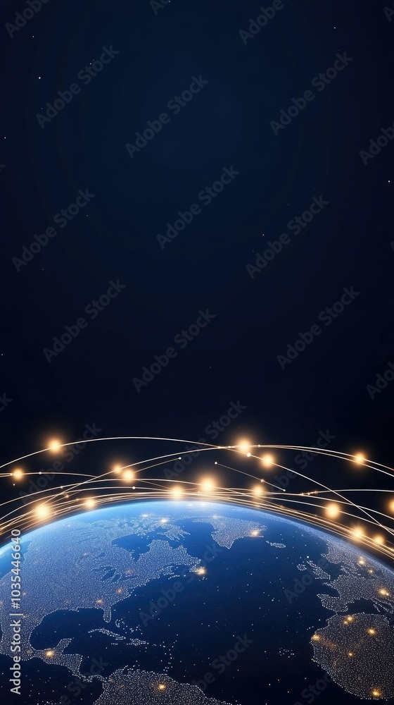 Poster the artwork features an abstract depiction of earth, emphasizing global networks and cyber technolog