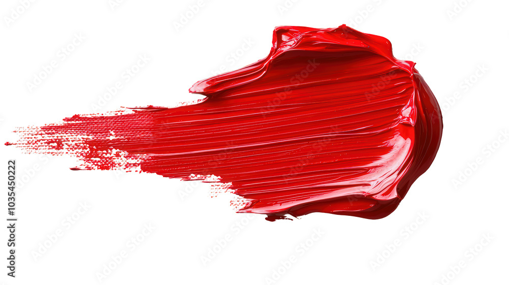 Poster vibrant red paint stroke showcasing dynamic and artistic expression. smooth texture and bold color c