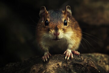 Fototapeta premium Wood Rat - White Throated Wild Squirrel on a Nature Wildlife Scene