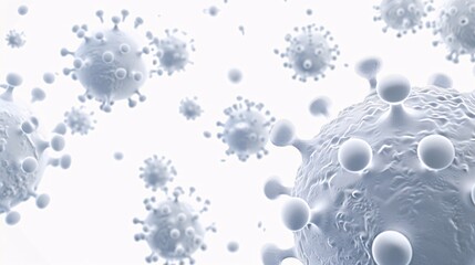 Microscopic View of Virus Cells: A Scientific Illustration