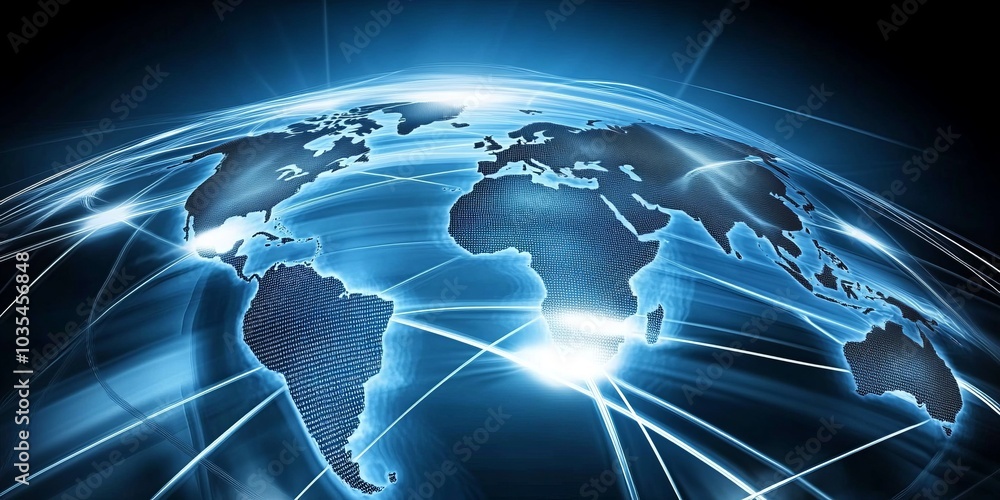 Poster the world is connected through a fast and reliable internet network. this technology allows for quic