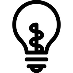 Simple vector icon light bulb