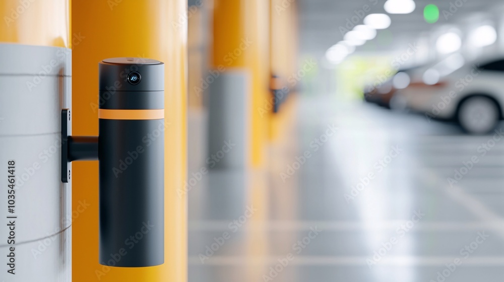Poster high-definition 360-degree indoor parking camera with smart alerts - capture vehicles in real-time w
