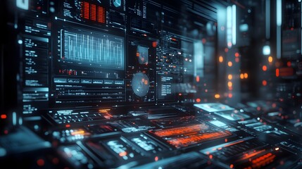 Obraz premium Composite image of abstract technology interface. 