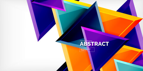 Triangle glass shapes geometric abstract background. Vector Illustration For Wallpaper, Banner, Background, Card, Book Illustration, landing page