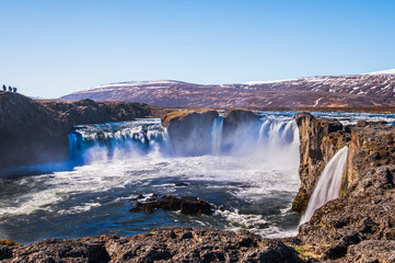 nature sceneries around the Godafoss waterfall, Northern Iceland