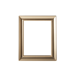 Elegant Gold Picture Frame with an Isolated Background, Gold picture frame, Minimalist Gold Frame. 