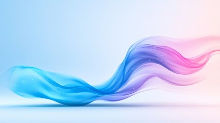 Fototapeta premium Ethereal flowing waves of blue and pink hues