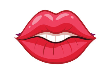 Kissing Lips vector illustration, Kissing Lips vector 