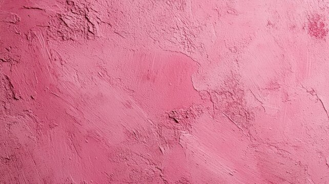Textured pink wall background with subtle details and imperfections.