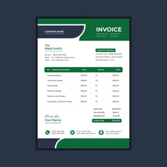 Simple clean invoice template design set. Invoice vector template. payment agreement template, invoice layout