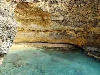 secret cove of anse castalia in the north of grande terre, in Anse Bertrand, guadeloupe with...