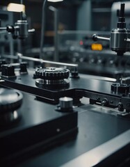 Precision milling machines are active in state-of-the-art manufacturing plant, working on components with high efficiency and accuracy. Modern factory workshop for continuous production. Generated AI