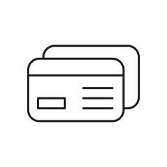 Credit card icon vector isolated.