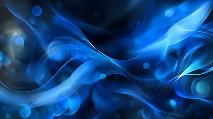 Fototapeta premium beautiful abstract wave technology background with blue light digital effect corporate concept. 