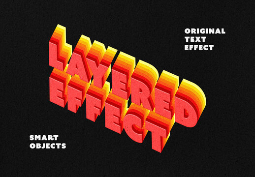Motion Layers Text Effect Mockup